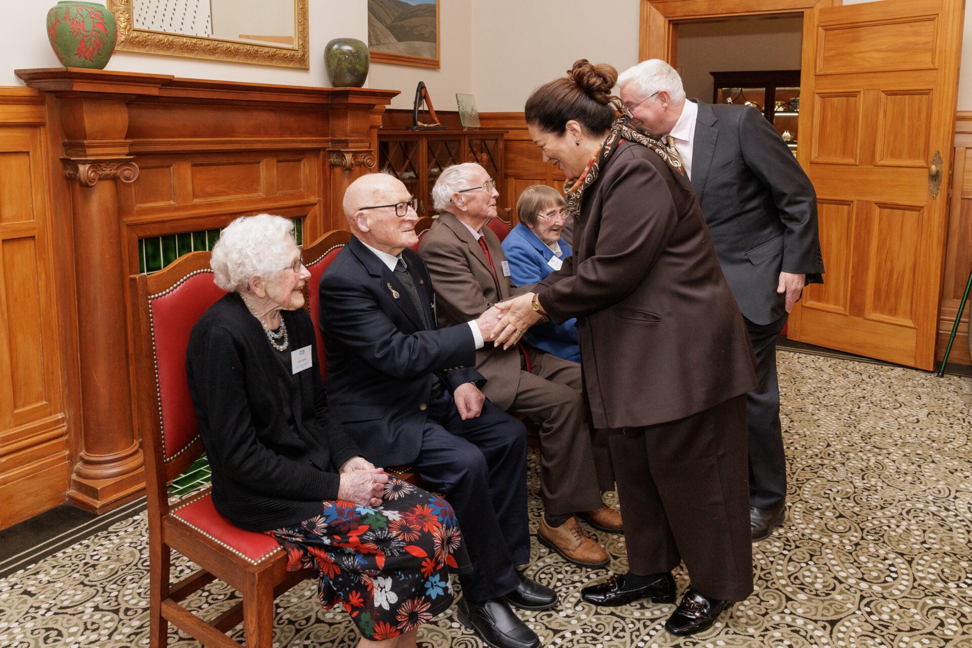 The Governor General meets some of the people involved in the project A Century of Stories